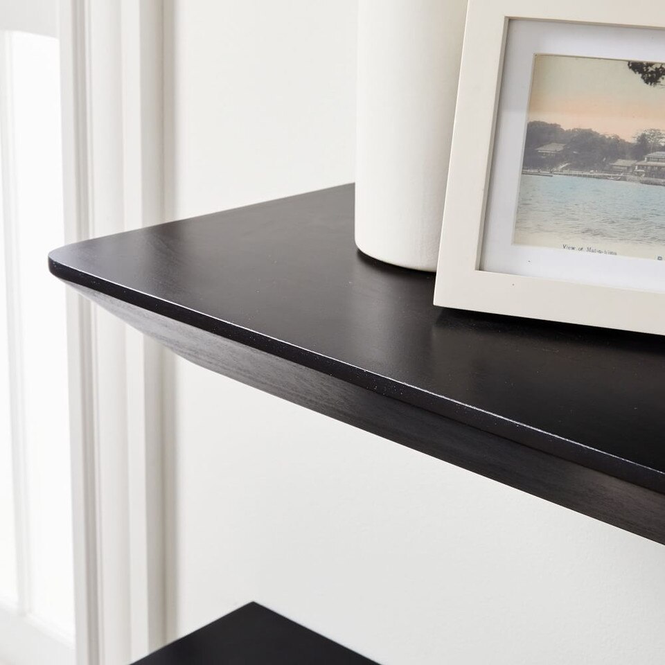 Slim Floating Shelves Black West Elm United Kingdom